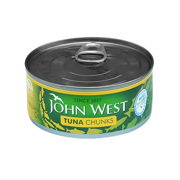 john west tuna chunks in sflower oil 145g
