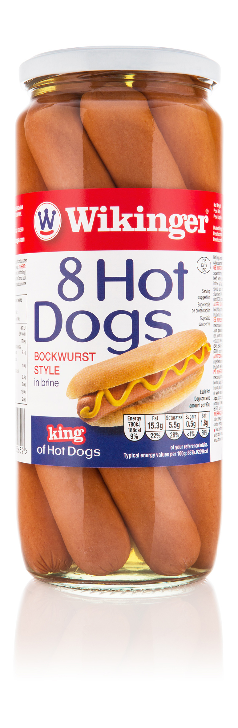 Wikinger 8 Hot Dogs 1.03kg