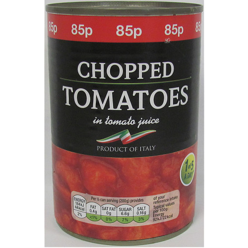 BEST-ONE CHOPED TOMATOES IN TOMATOE JUICE 400G