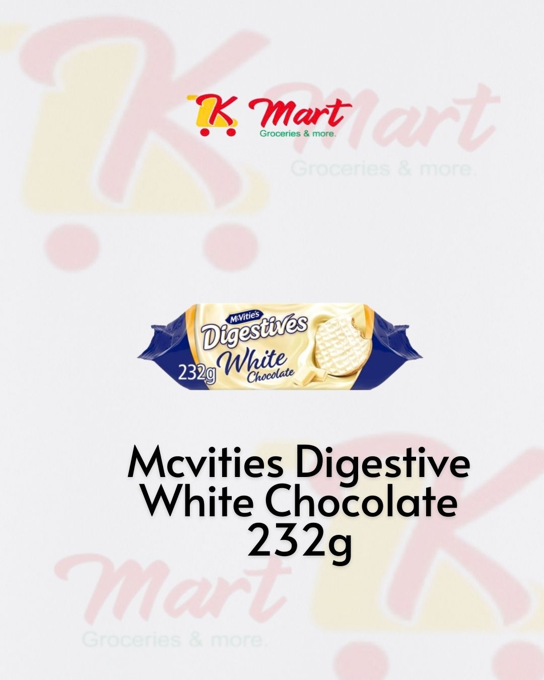 MCVITIES DIGESTIVE WHITE CHOCOLATE 232g