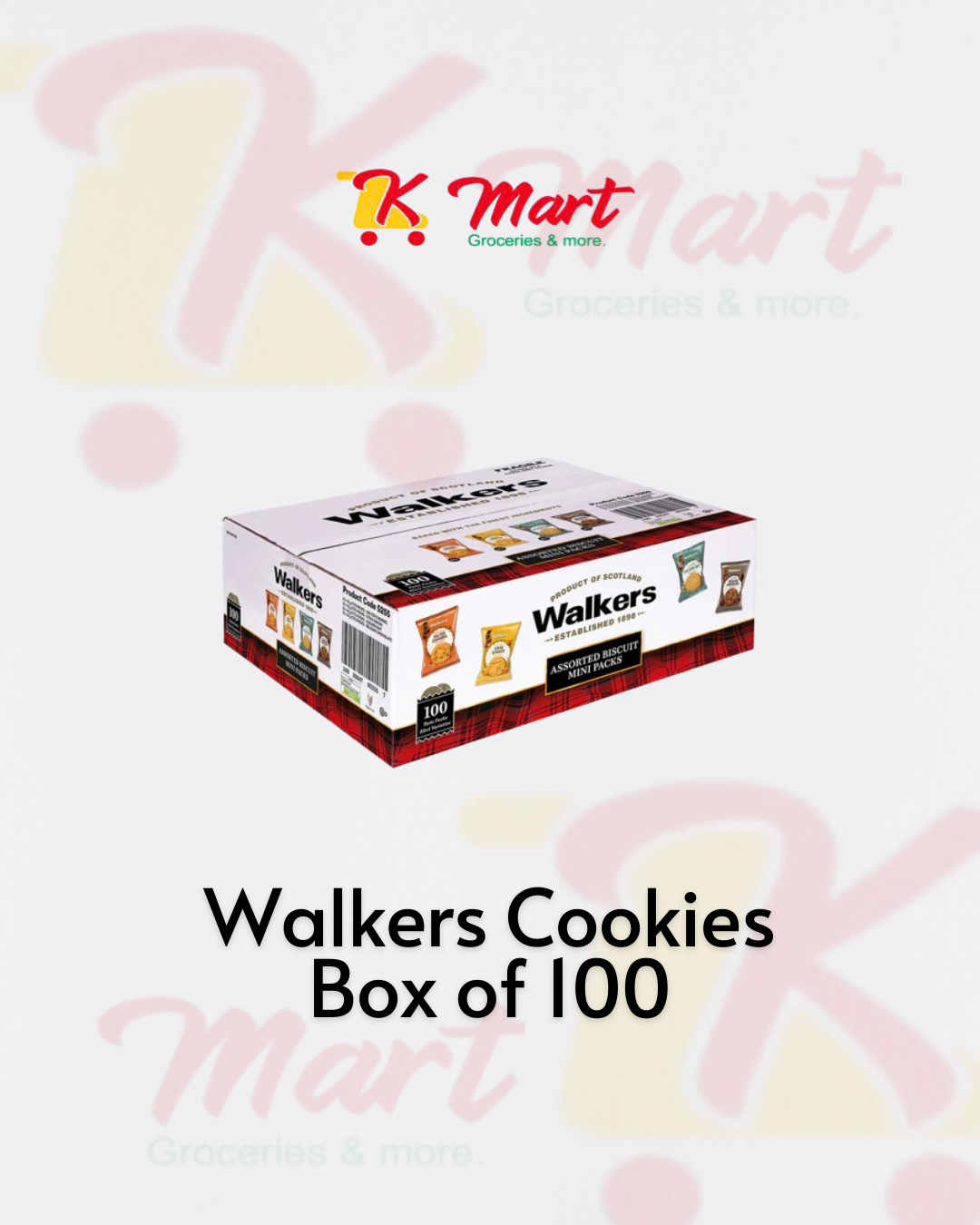 WALKERS COOKIES BOX OF 100